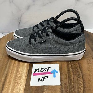 VANS Authentic Gray Canvas Low Lace Skate Shoes Youth 6 fits Women’s 7.5